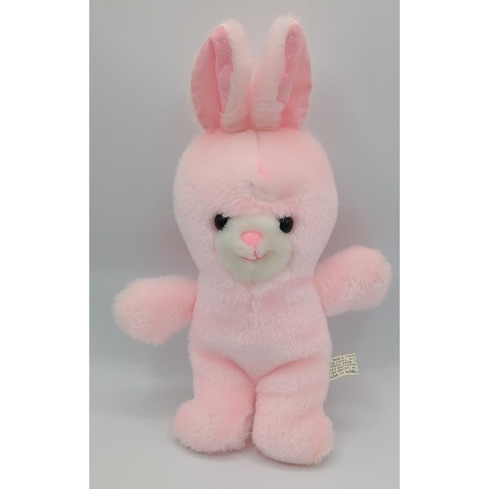 Vintage Korea 11" Rocky Mount NC Bailey Marketing Pink Plush Bunny Rabbit B5